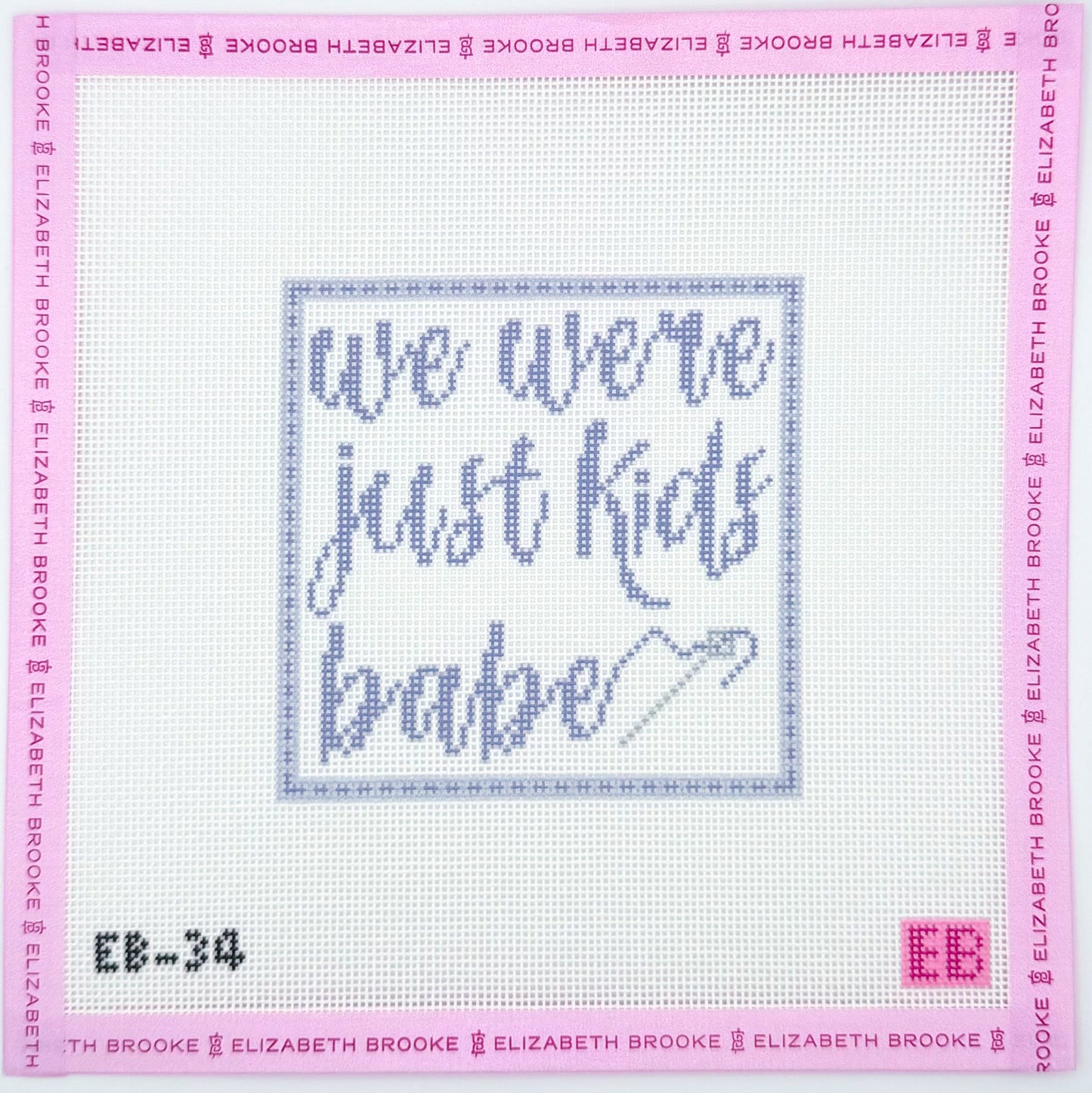 loml we were just kids babe needlepoint canvas