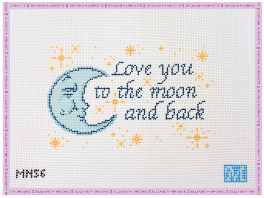 Moon & Back Needlepoint Canvas