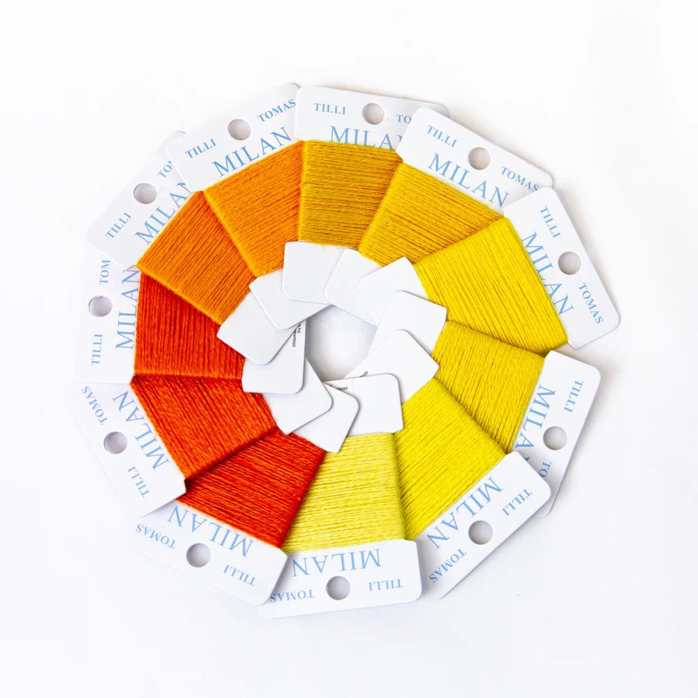 Milan Card  Oranges Yellows and Golds