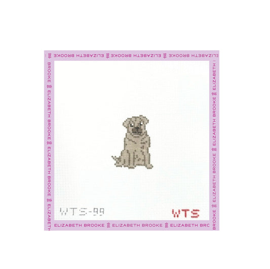 Mini Pug Needlepoint Canvas