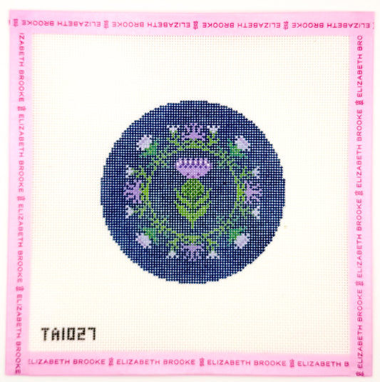 Thistle round on navy