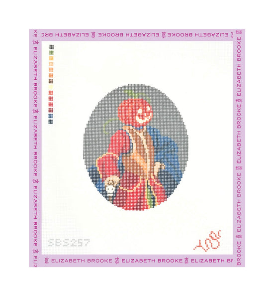 Pumpkin Cavalier Needlepoint Canvas