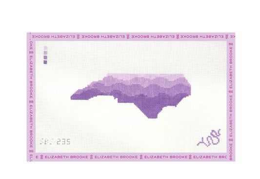 Purple North Carolina Mountains Needlepoint Canvas