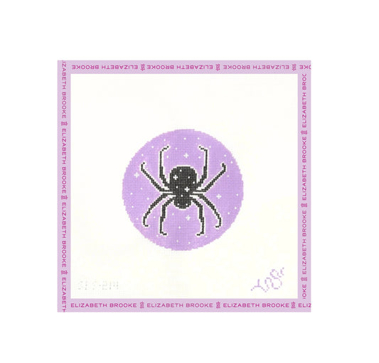 Purple and Spooky Spider Needlepoint Canvas