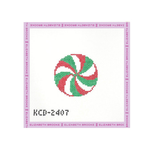 Red and Green Mint Needlepoint Canvas