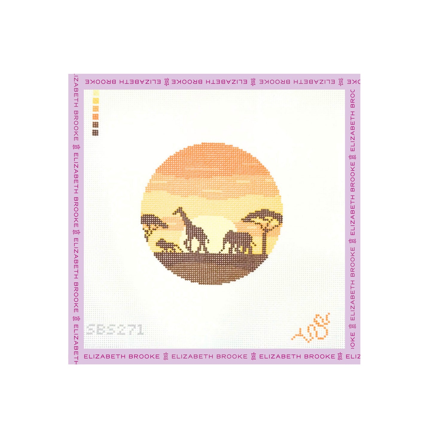 Safari Sunset Needlepoint Canvas