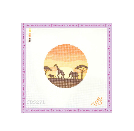 Safari Sunset Needlepoint Canvas