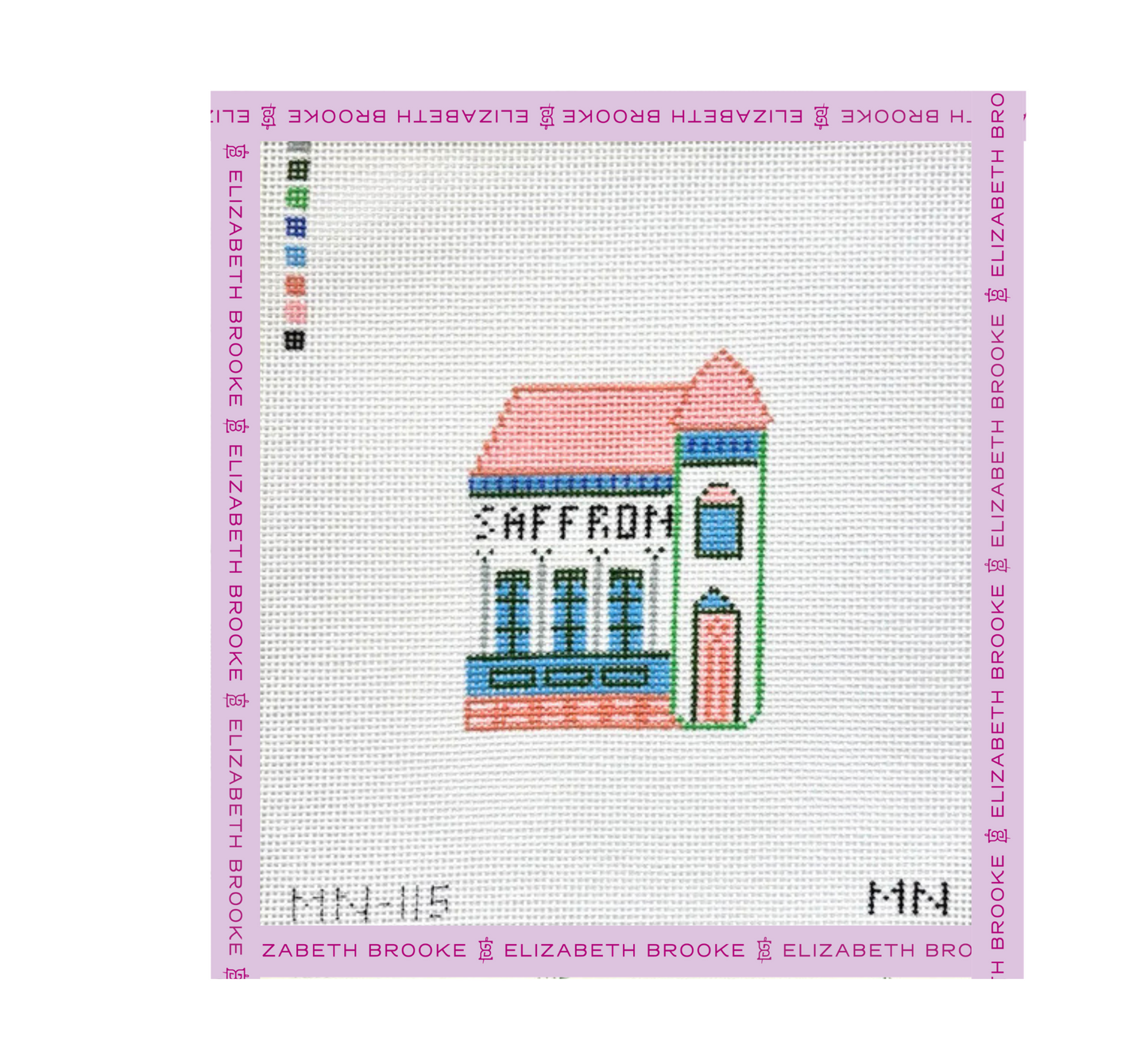 Saffron Village House Needlepoint Canvas
