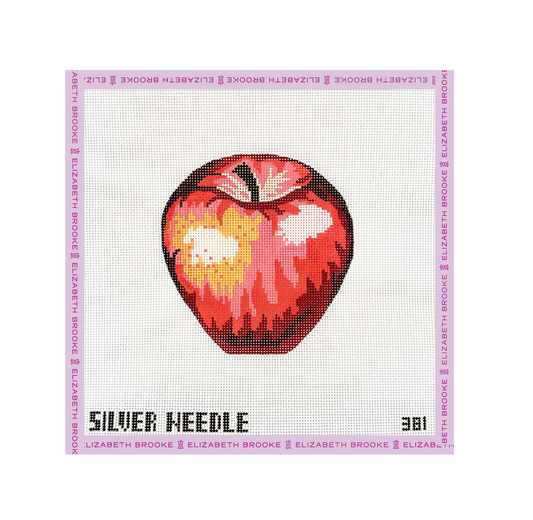 Silver Needle Apple Ornament Needlepoint Canvas