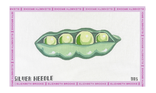 Silver Needle Pea Pod Needlepoint Canvas