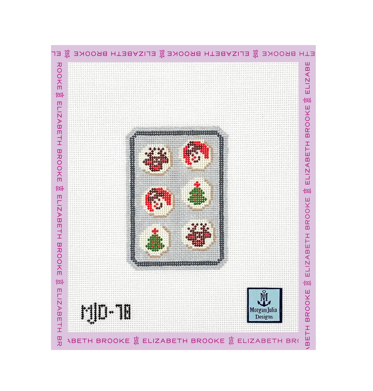 Slice and Bake Christmas Cookies Needlepoint Canvas