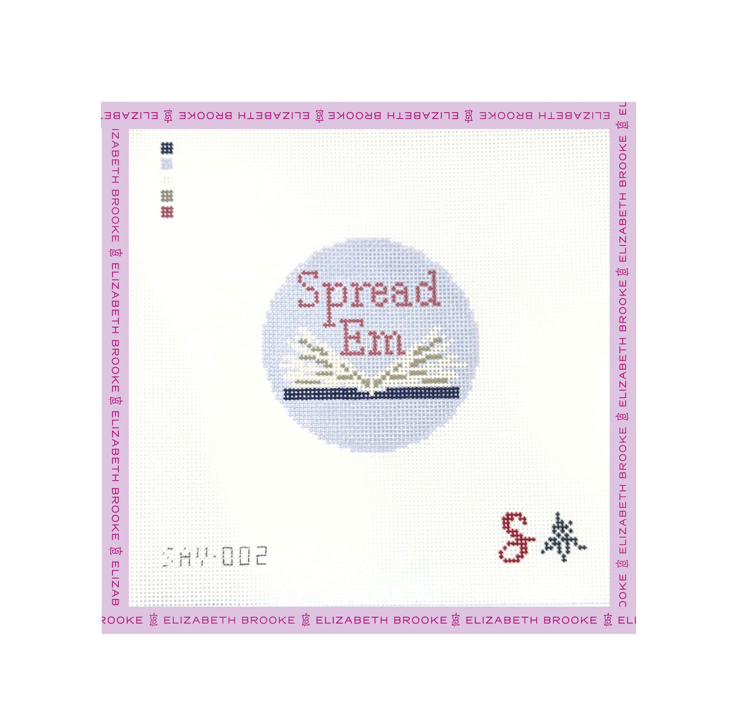 Spread 'Em (Round) Needlepoint Canvas