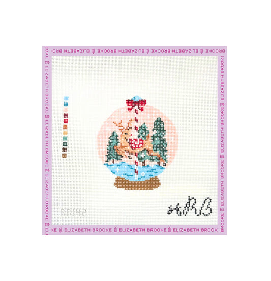 Winter Wonderland Snow Globe Needlepoint Canvas